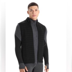 Icebreaker Zoneknit Insulated 100% Wool Vest - Men's Black Sz L